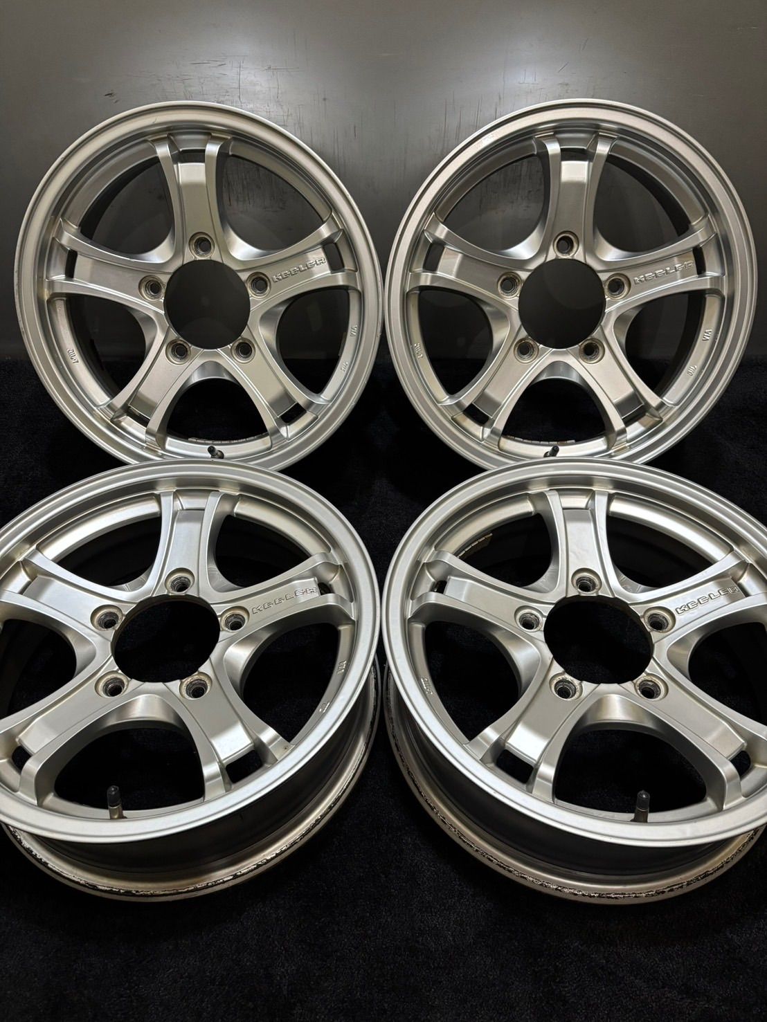 Weds KEELER 16インチ 5.5J 22 139.7 5H アルミホイール 4本 ジムニー 1-K362