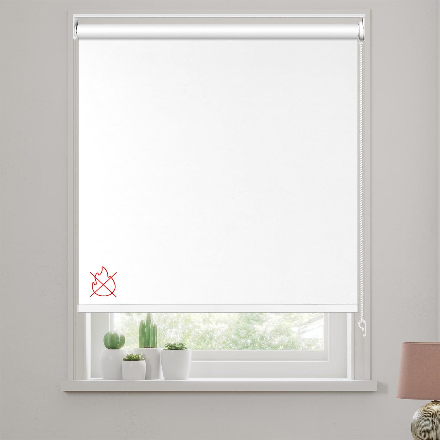 LOHOU ロールスクリーン ロールカーテン オーダーメイド 防炎マーク付き １級遮光 0.5cm単位オーダー カーテンレール付け 防水 遮熱 チェーン式 UVカット 防寒 断熱 目隠し 紫外線対応 調光 幅30~250cm|丈300cm 省エネ