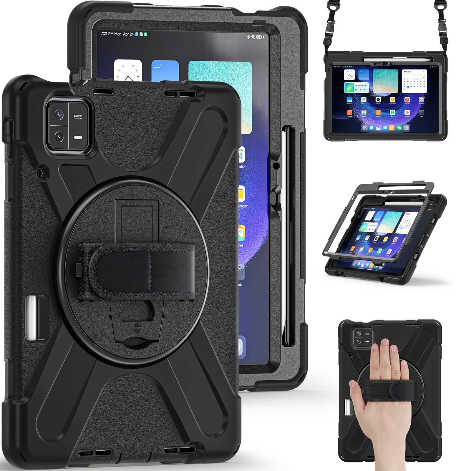【特価商品】6 6 6 6 6 Pad Pad Pad Pad Pad 11インチ(ブラック) Pad Mi Mi Mi Mi Mi Mi Pro/Xiao Pro/Xiao 仕事用タブレットPCケース対応機種：2023モデルXiao 丈夫 頑丈 11イン 衝
