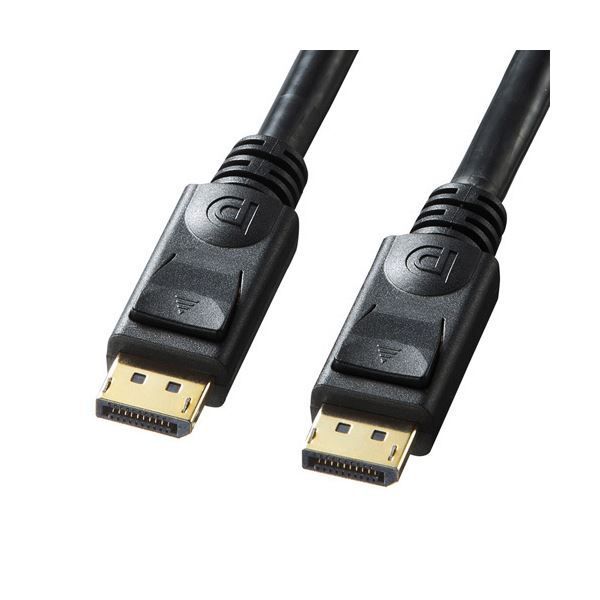(まとめ）サンワサプライDisplayPortケーブル 3m ブラック KC-D