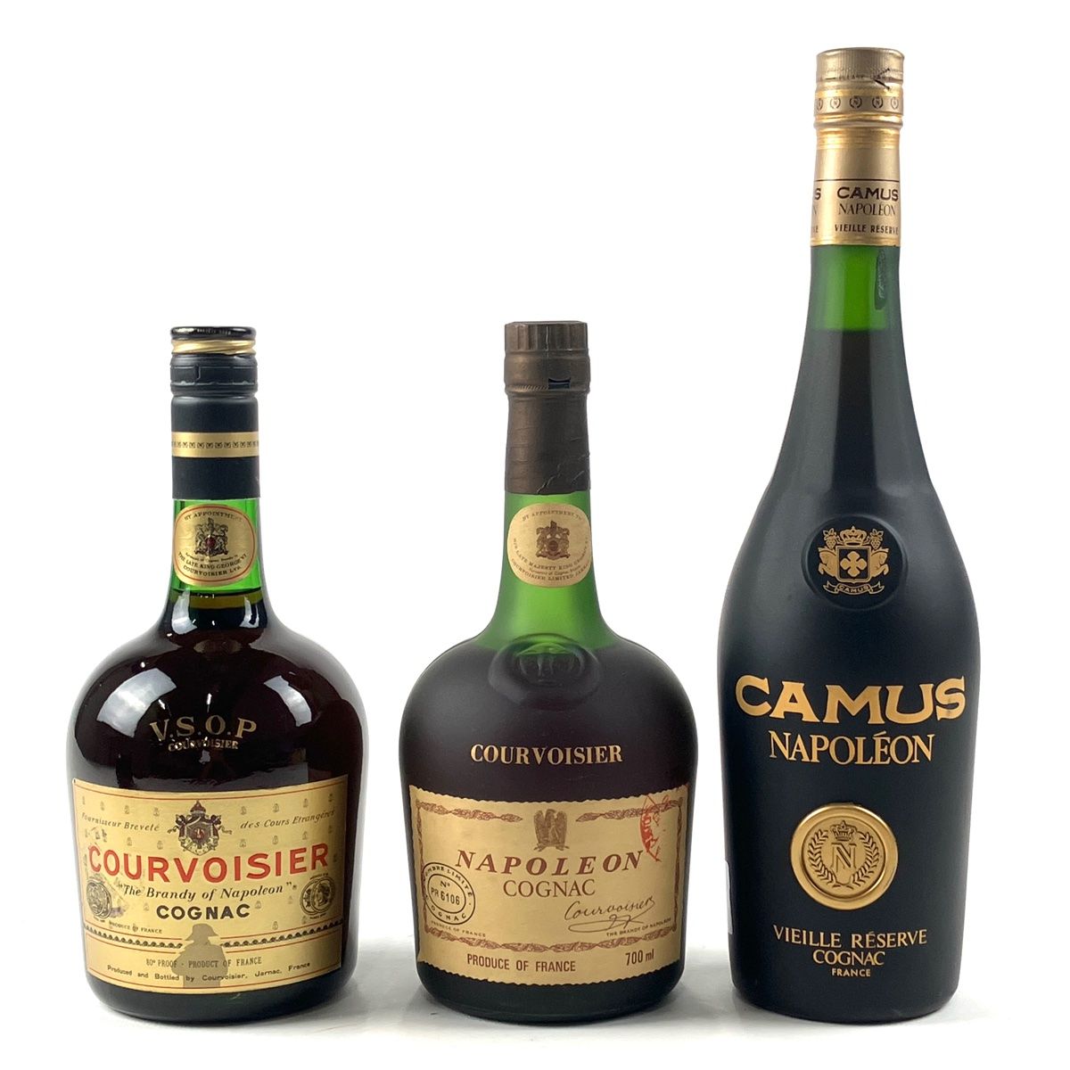 3本 COURVOISIER CAMUS コニャック 700ml ブランデー セット 【古酒