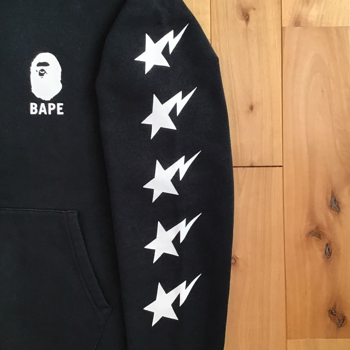 BAPESTA LOGO パーカー Mサイズ black a bathing ape BAPE sta full