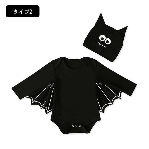 ベビー コスプレ衣装 蝙蝠 コウモリ 幼児 即 OK 女の子 男の子 ハロウィン衣装 赤ちゃん オールインワン 悪魔 パーカー ジャージ 長袖 スウェット 帽子付き 撮影 誕生日 プレゼント 衣装 仮装 xiaokb391 SKLAD-KIRPICHA_RU