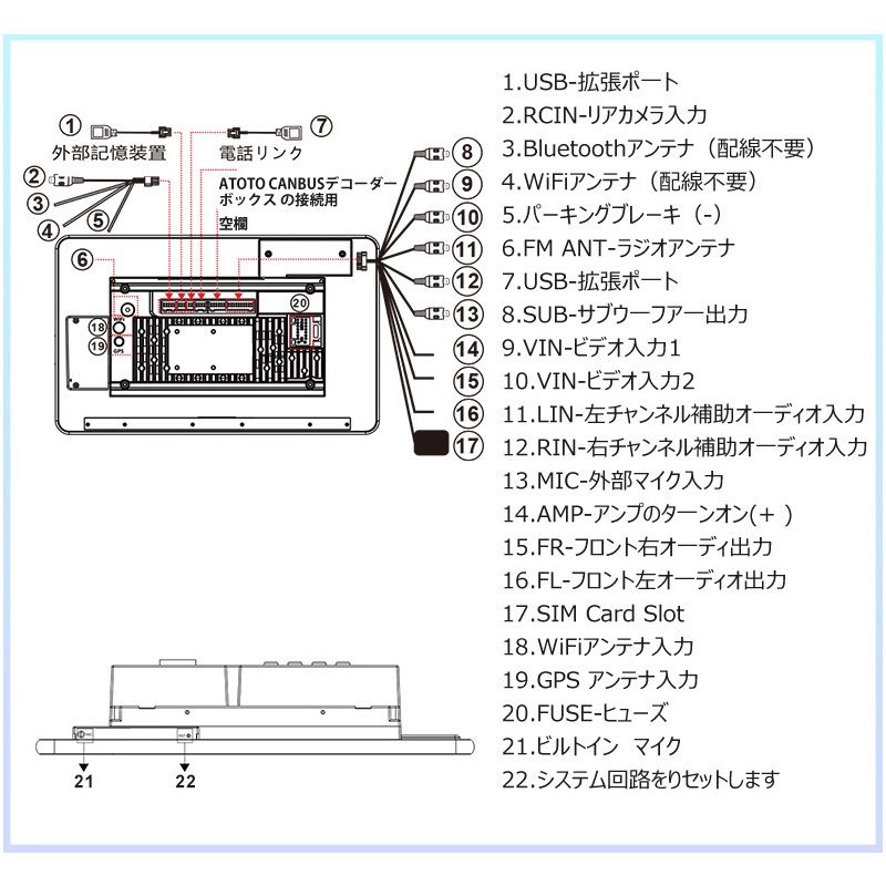 ATOTO 【S8U2099UL+HD02バックカメラセット】ウルトラ 9インチ6G+128G 