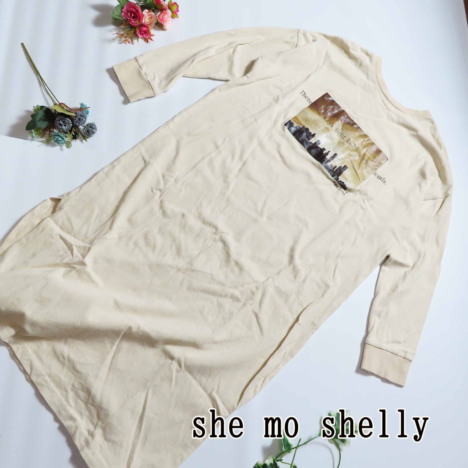 she mo shelly】シーモシェリー Tシャツロングワンピース【LL】 - メルカリ