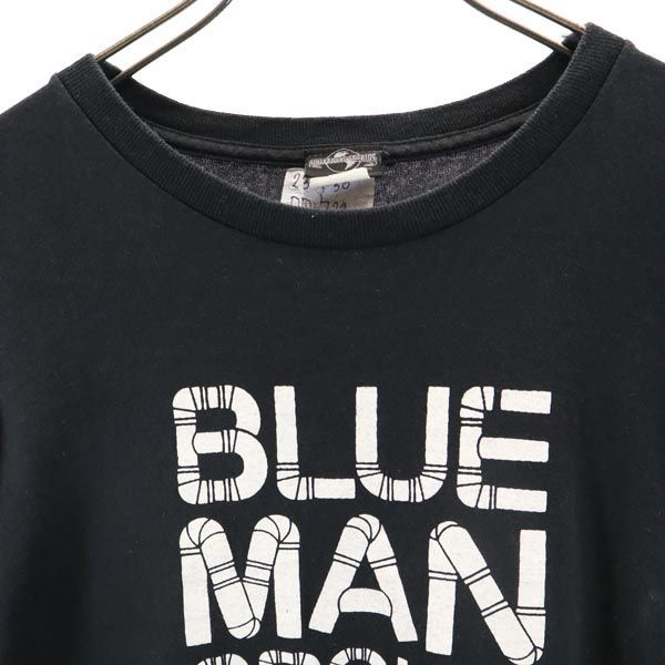 ユニバーサルスタジオ 90s オールド ブルーマングループ プリント 半袖 Tシャツ XL ブラック UNIVERSAL STUDIOS BLUE  MAN GROUP メンズ 【中古】 【230906】 メール便可サイズ表記