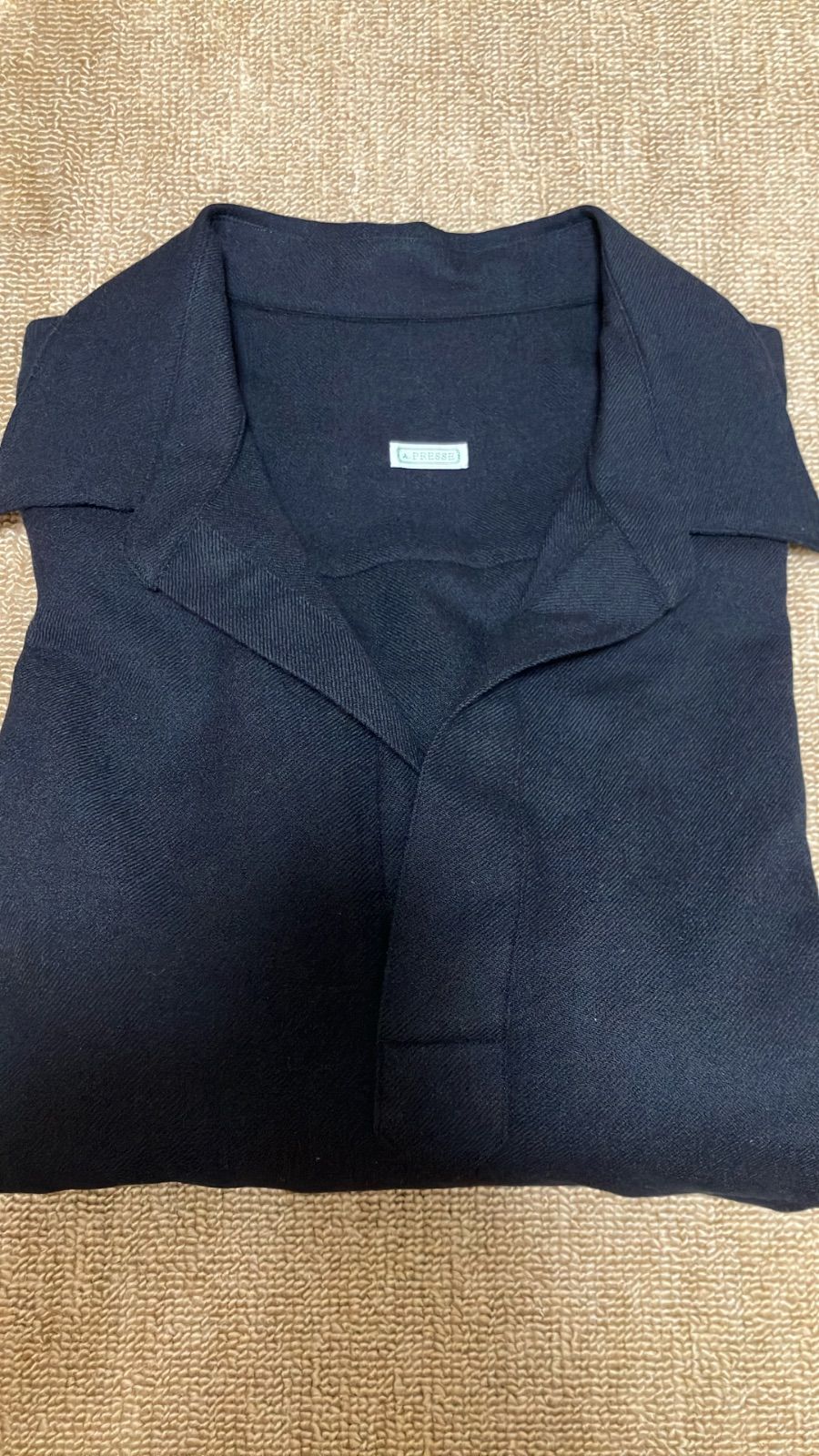 【新品】a.presse 24AW ウールスキッパーシャツ A.PRESSE - アプレッセ Wool Skipper Shirt(24ААР-02-03H)NAVY☆9月21