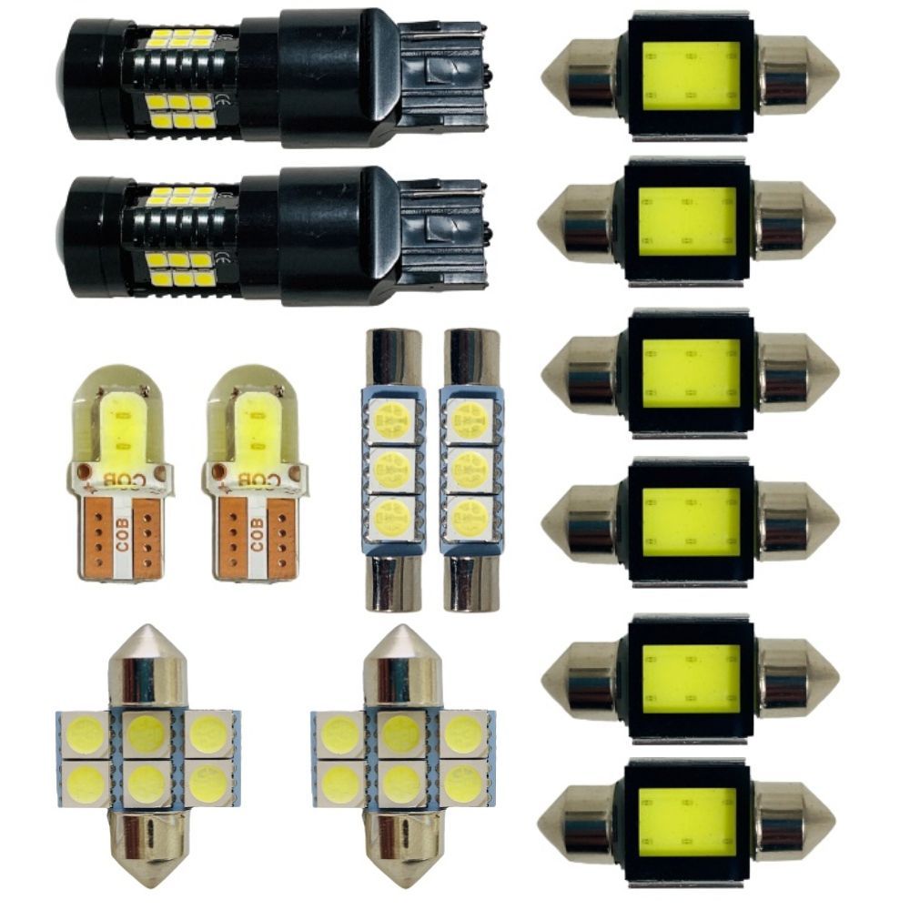 CV系 デリカ D5 前期 [H19.1～H24.7] 純正球交換用 COB全面発光 LED ルームランプ バックランプ ウェッジ球セット 車内灯 室内灯 パーツ