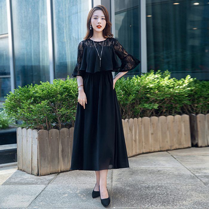 フォーマル ママワンピース パーティードレス パーティドレス 結婚式 ワンピース 披露宴 卒業式 入学式 発表会 二次会 春夏秋冬 レディース ロング丈 袖レース 春 夏 秋 jjpsr