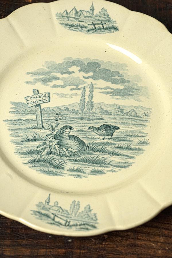 ジアン プレート パリ GIEN ジアン 美しい鶉の大皿 フランス パリ