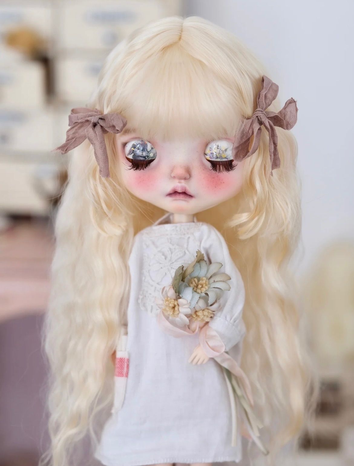 ブライスモヘアウィッグ 海外作家様 三つ編み ツイン ネオブライス