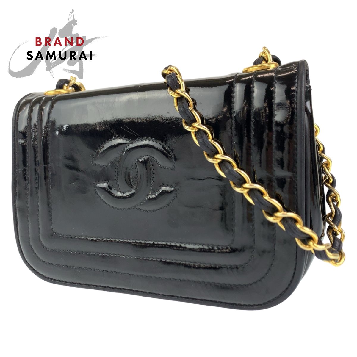 CHANEL シャネル ヴィンテージ ココマーク ブラック 黒 ゴールド金具 ...