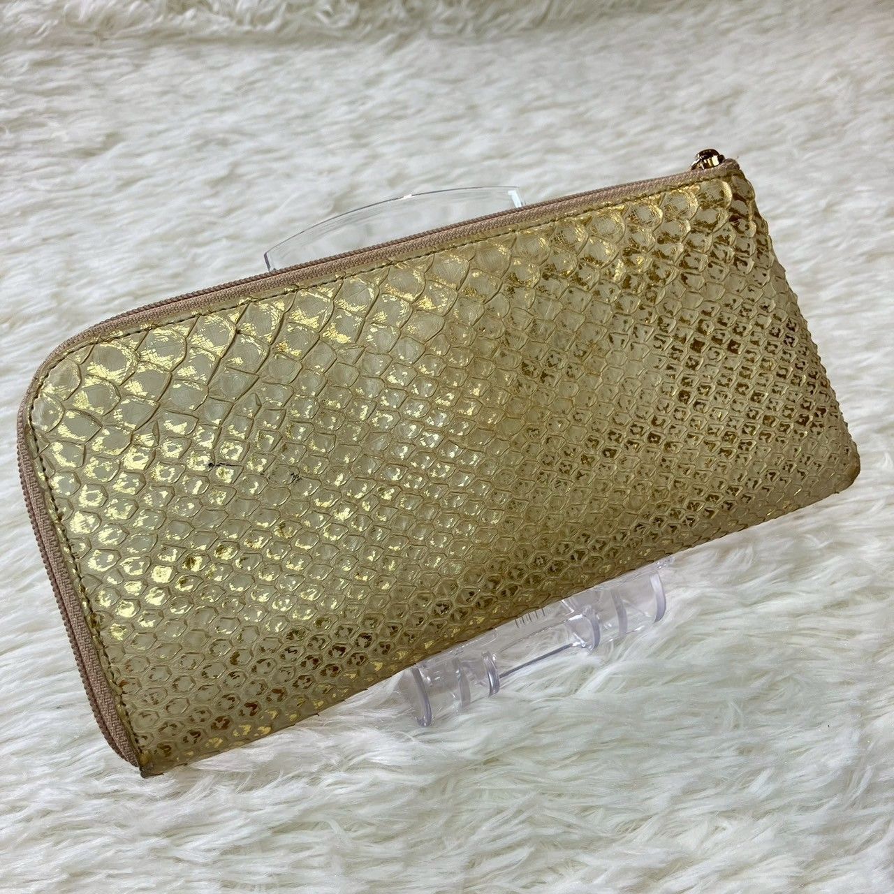 ATAO アタオ パイソン シャンパンゴールド 長財布 白蛇 L字 リュクス