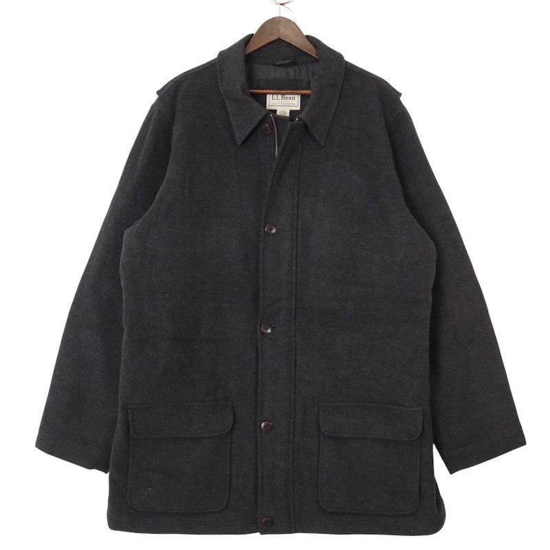 エルエルビーン ジップアップウールジャケット メンズUS-XXL TALL ダークグレー Thinsulate hjc-0012