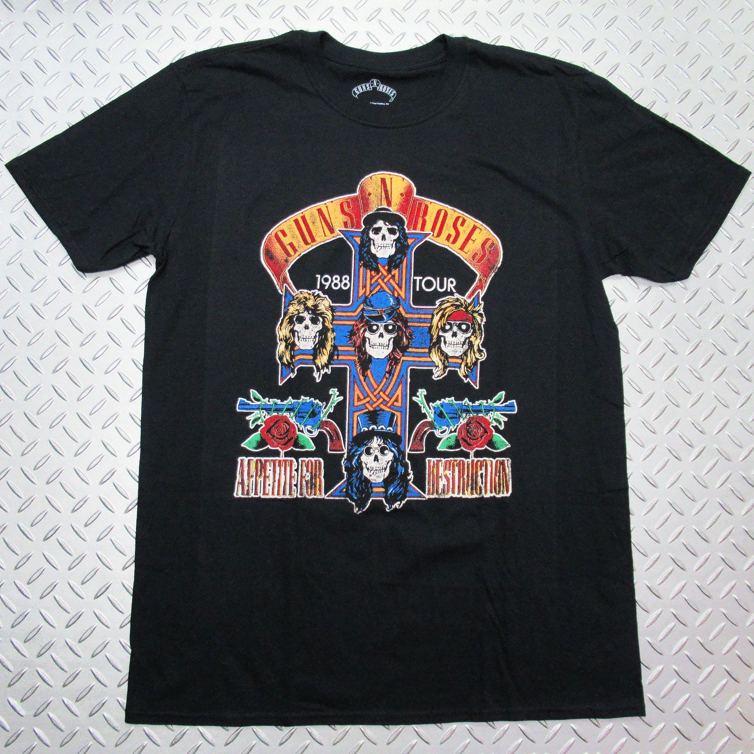 オフィシャル バンドTシャツ ガンズアンドローゼズ GUNS N' ROSES NJ SUMMER JAM 1988 ブラック 黒