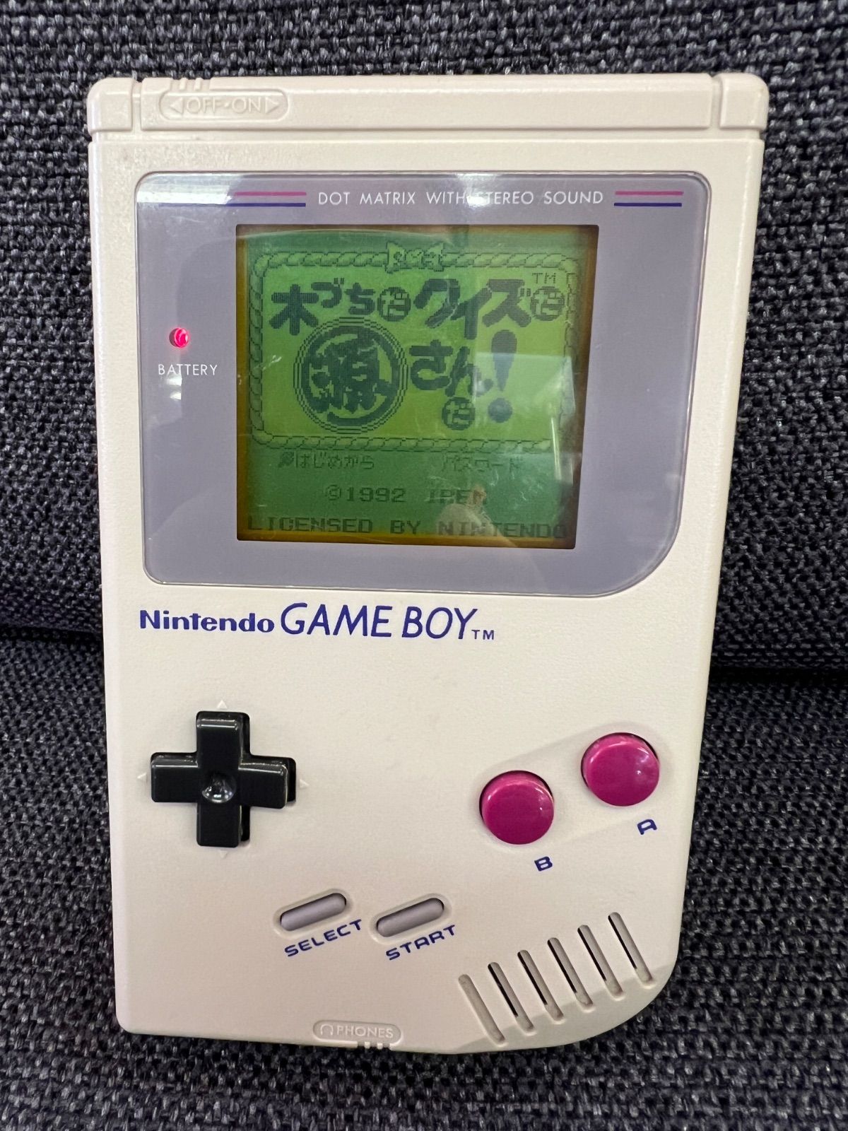 1989年製 Nintendo GAME BOY 本体 ゲーム機 動作確認済み、ジャンク品 #ゲームボーイ