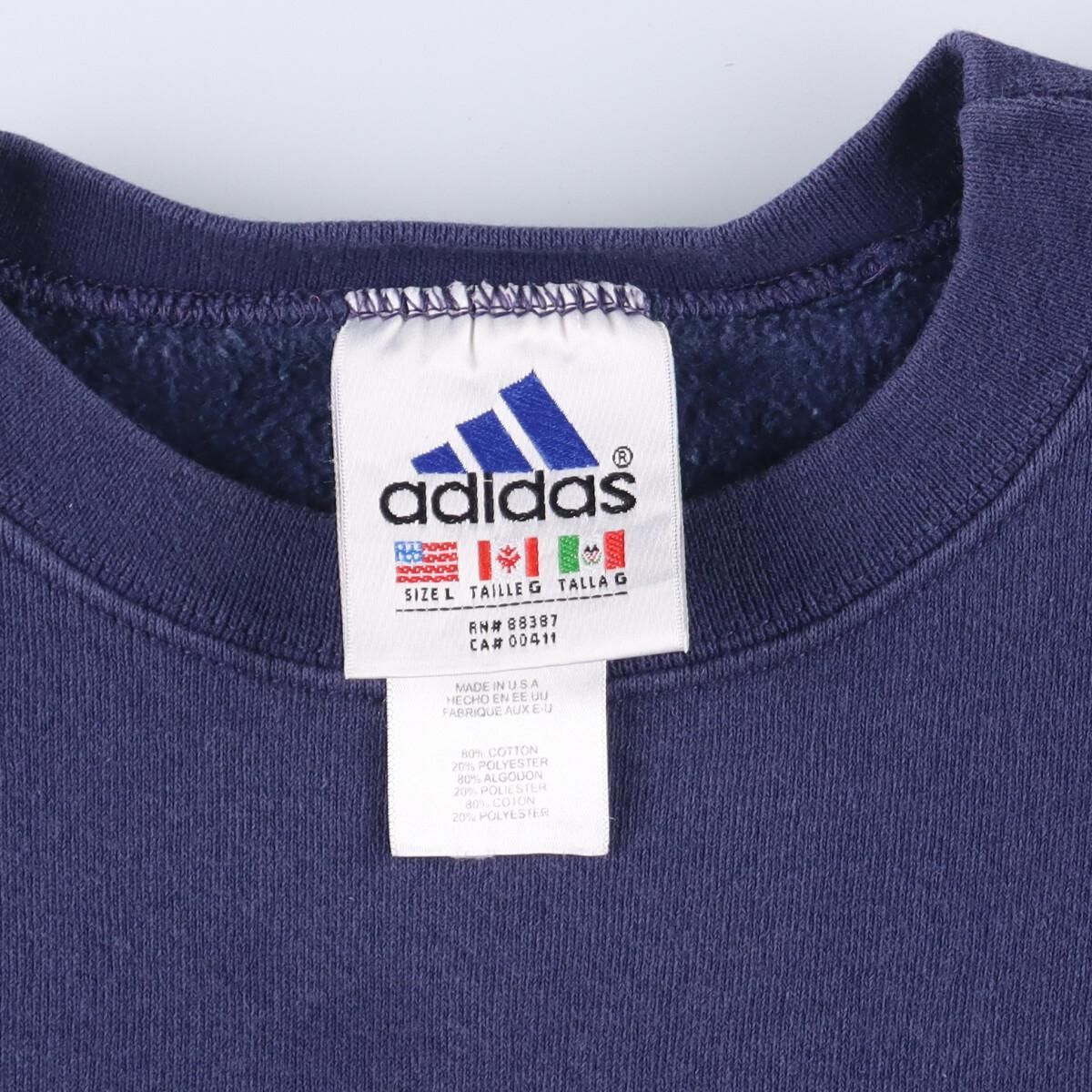 古着 90年代 アディダス adidas ワンポイントロゴスウェット 