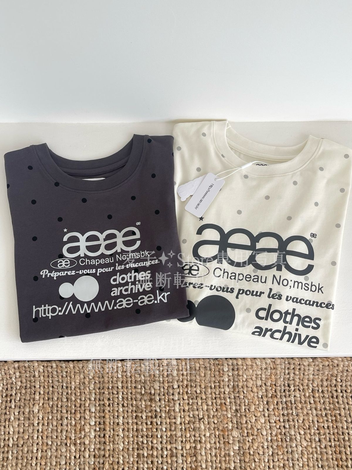 AEAE☆韓国☆人気☆DOT PK T-SHIRTS 半袖 ハート ロゴ 3色 ポロ