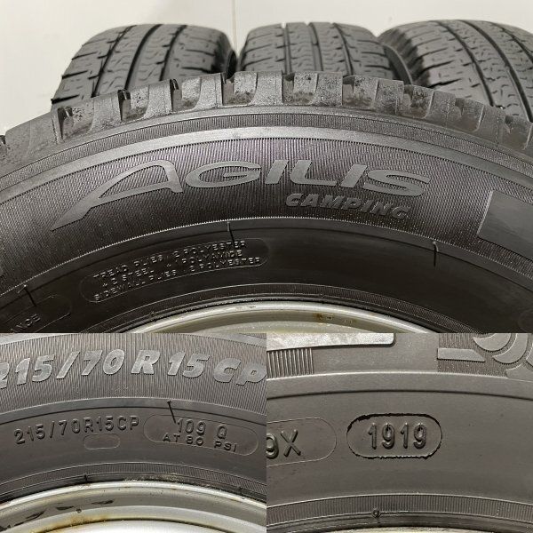 【MICHELIN AGILIS 215/70R15CP 109Q】夏タイヤ【トヨタ 100系ハイエース 純正ホイール 15インチ 6J6HPCD139.7】19年製　(KTI075)