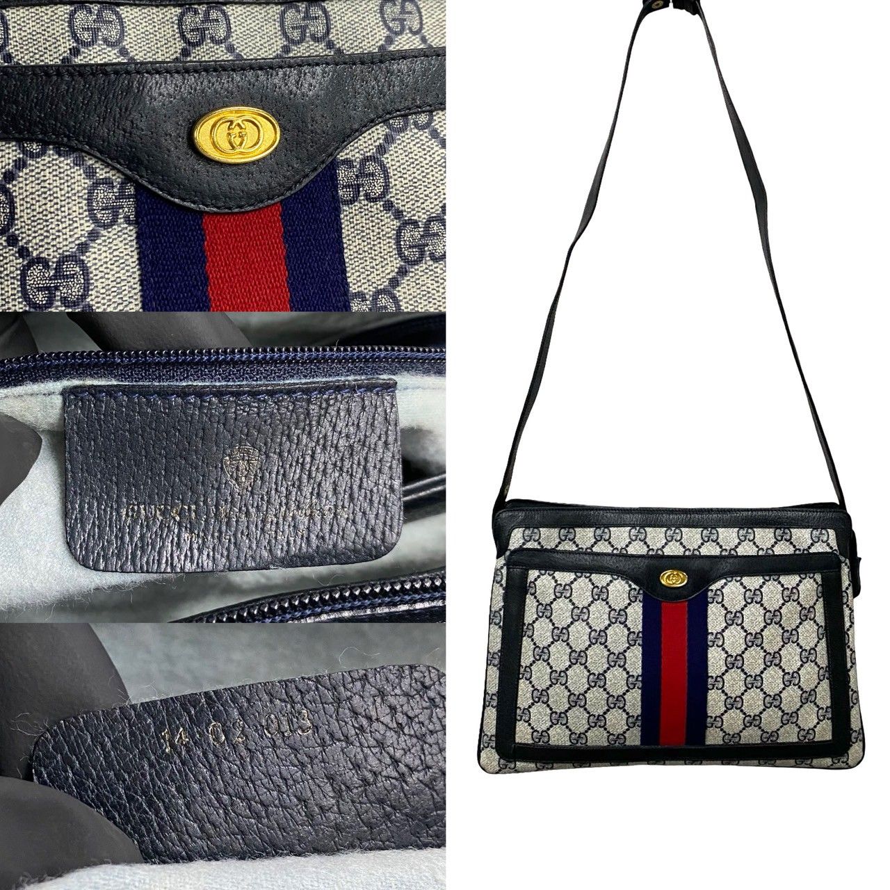 極 美品 GUCCI グッチ シェリーライン オールドグッチ ヴィンテージ GG 