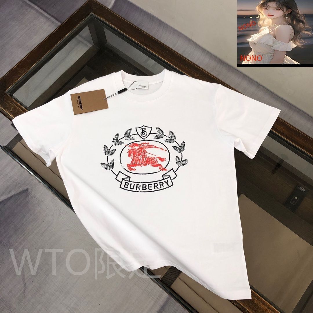 本日限定価格！BURBERRY Tシャツ 本日限定特価】Burberry 春夏 戦馬騎士プリントTシャツ [本日
