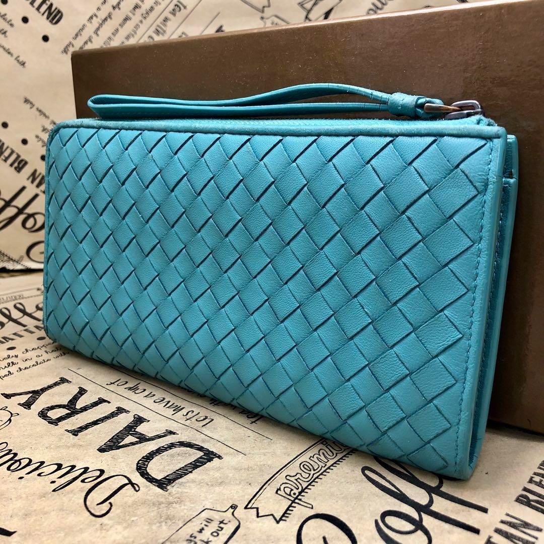 ✨未使用に近い✨　bottega veneta 長財布　イントレチャート　L字 ボッテガヴェネタ 長財布 イントレ l字 カード FS319 - メルカリ