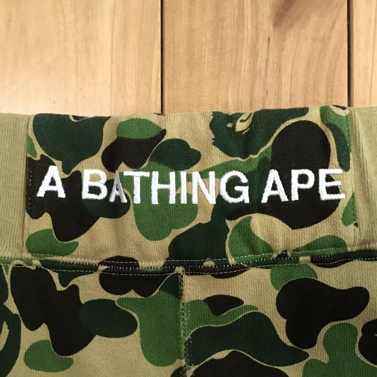 ABC camo Green スウェット ハーフパンツ Lサイズ a bathing ape