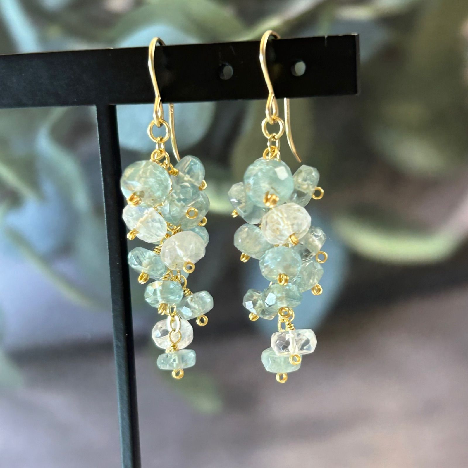 14kgf ムーンストーンとアクアカイヤナイトのピアス 楽天市場】ピンク