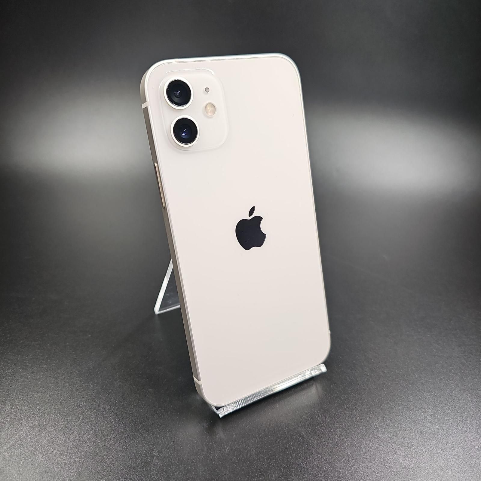 【全額返金保証】【最速発送】Apple iPhone 12 128GB ホワイト docomo 白ロム 81% 動作確認済