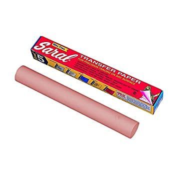 RED SARAL WAX-FREE Transfer (Tracing) Paper For Precision Tracing on any Surface-12 inches x 12 foot roll by Saral