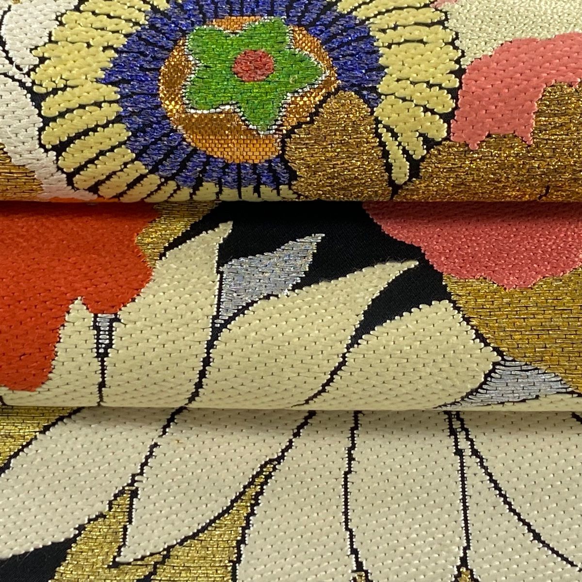 楽天市場】袋帯 逸品 龍村平蔵 落款あり 紬地 甲比丹孔雀 青