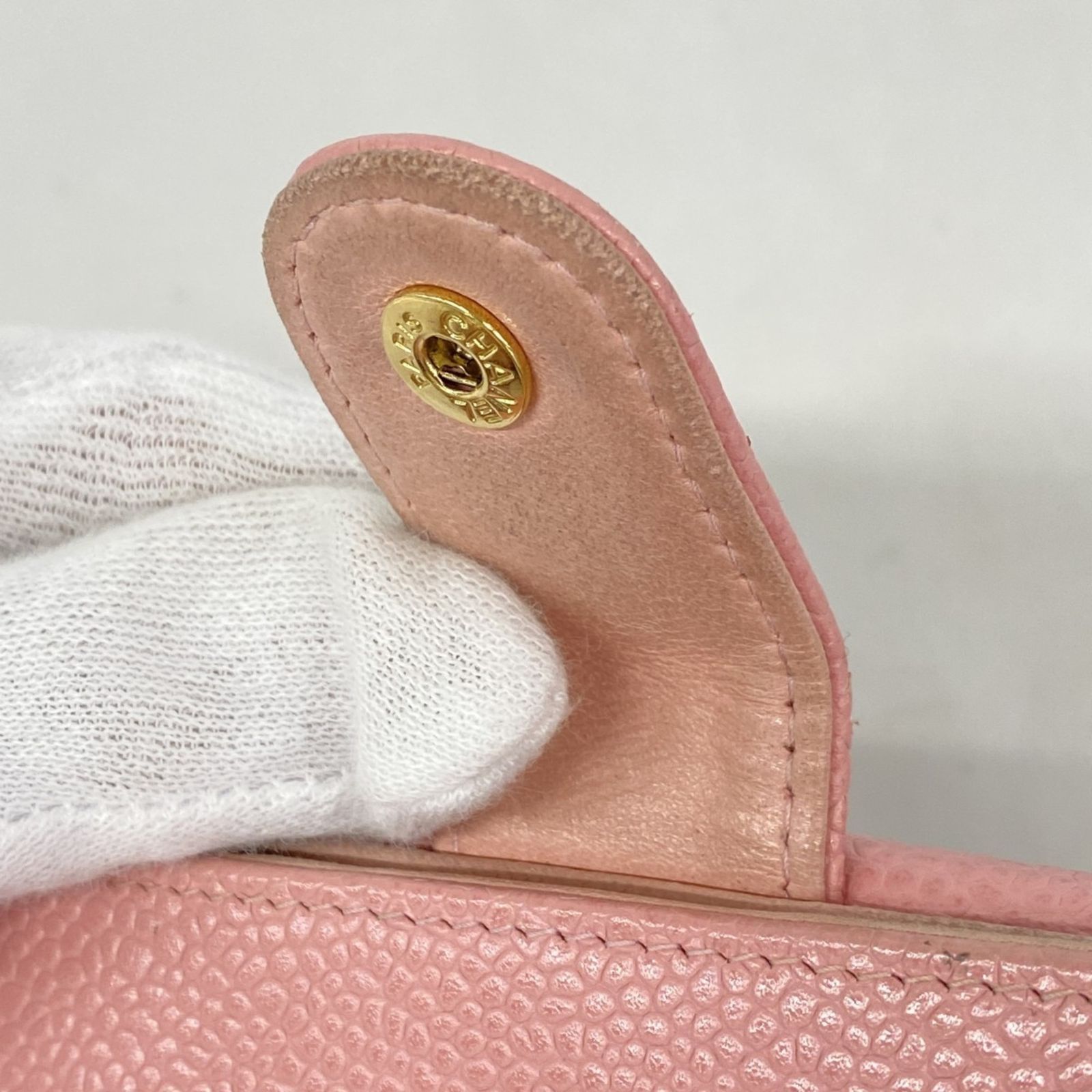 シャネル(Chanel) シャネル 財布 キャビアスキン ピンク