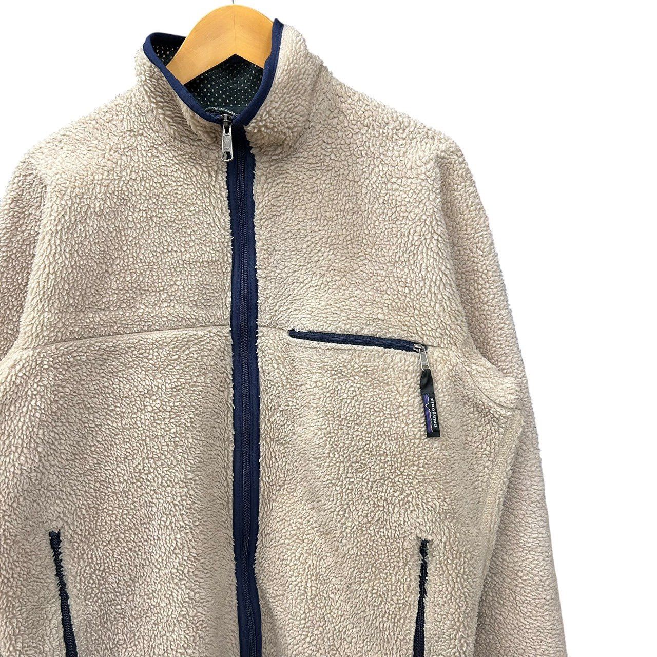 90s ビンテージ パタゴニア レトロカーディガン フリースジャケット M ベージュ 90年代 ヴィンテージ アメリカ製 patagonia