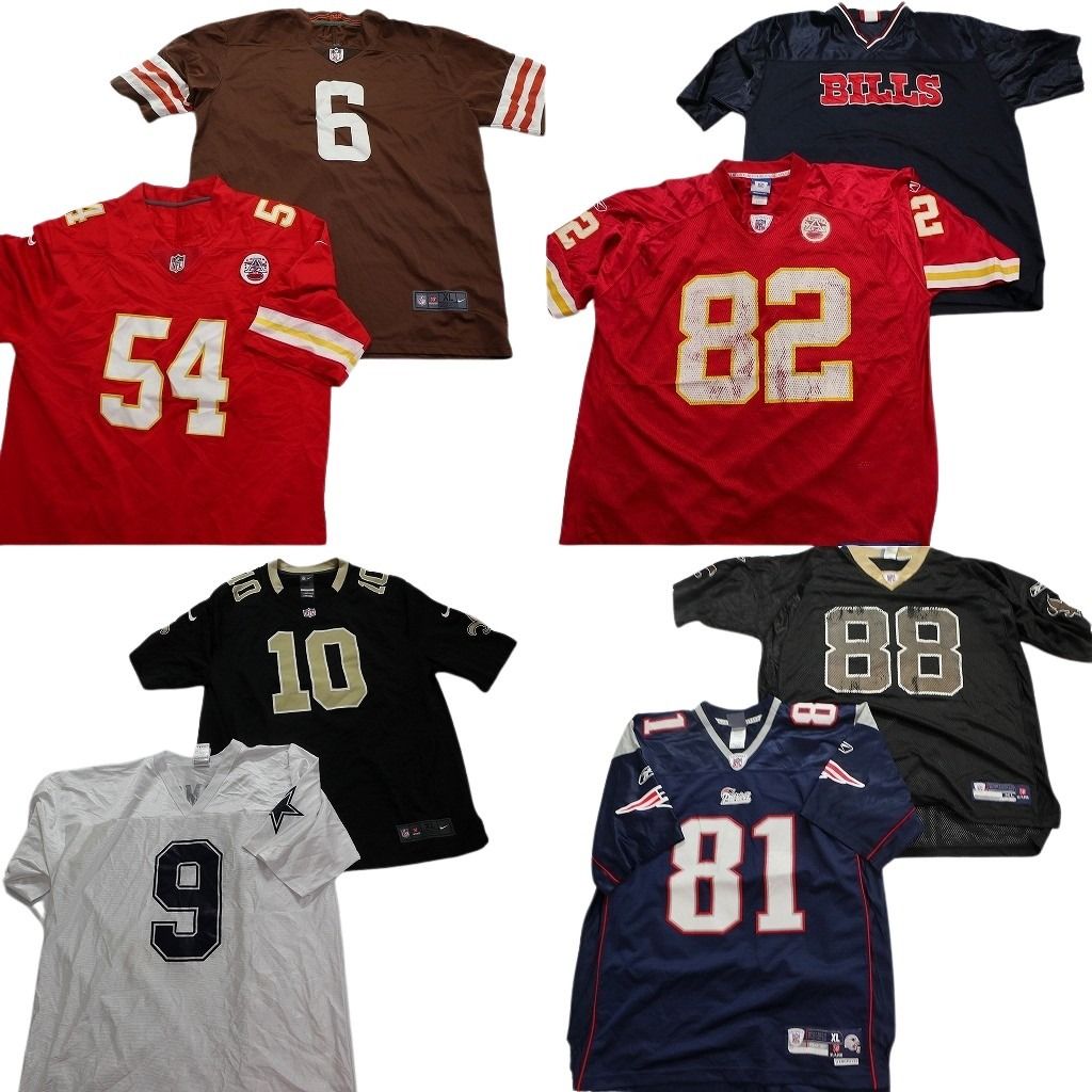 古着卸 NFL ゲームシャツ ユニフォーム 8枚セット メンズ XL ペイトリオッツ セインツ ナイキ 古着 NA6162