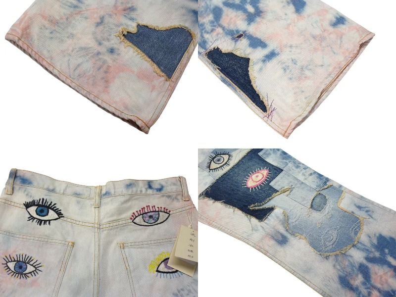 新品未使用 KAPITAL キャピタル 14ozデニム タイダイバギーフレア