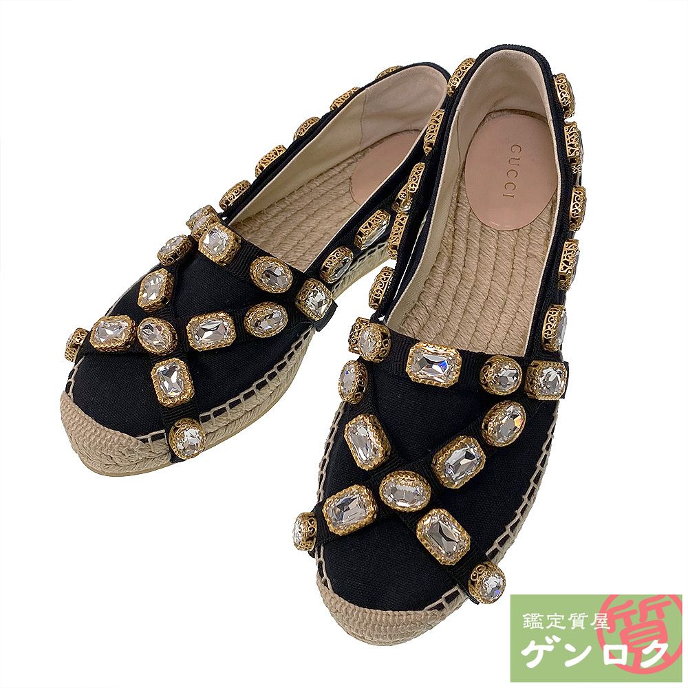 グッチ ビジュー エスパドリーユ スリッポン