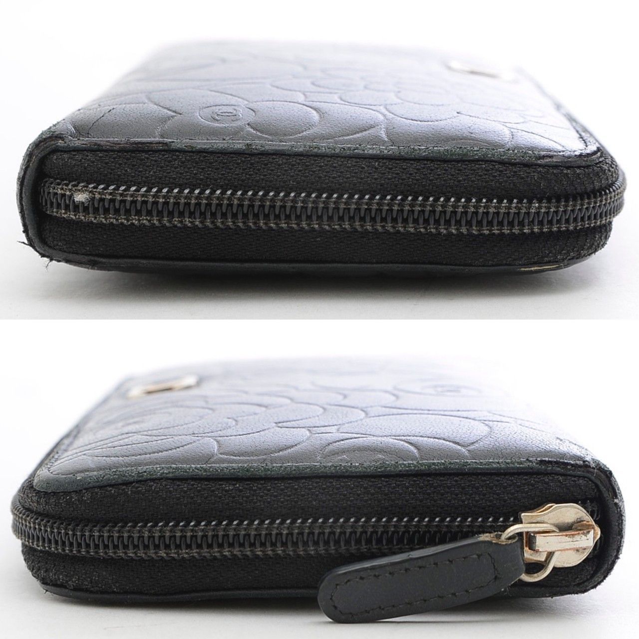 シャネル 16999241 カメリア 長財布 ロングウォレット ブラック レザー