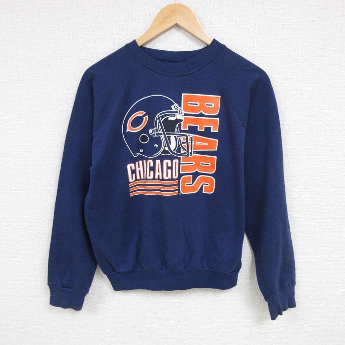 S/古着 長袖 スウェット メンズ 80s NFL シカゴベアーズ ラグラン 