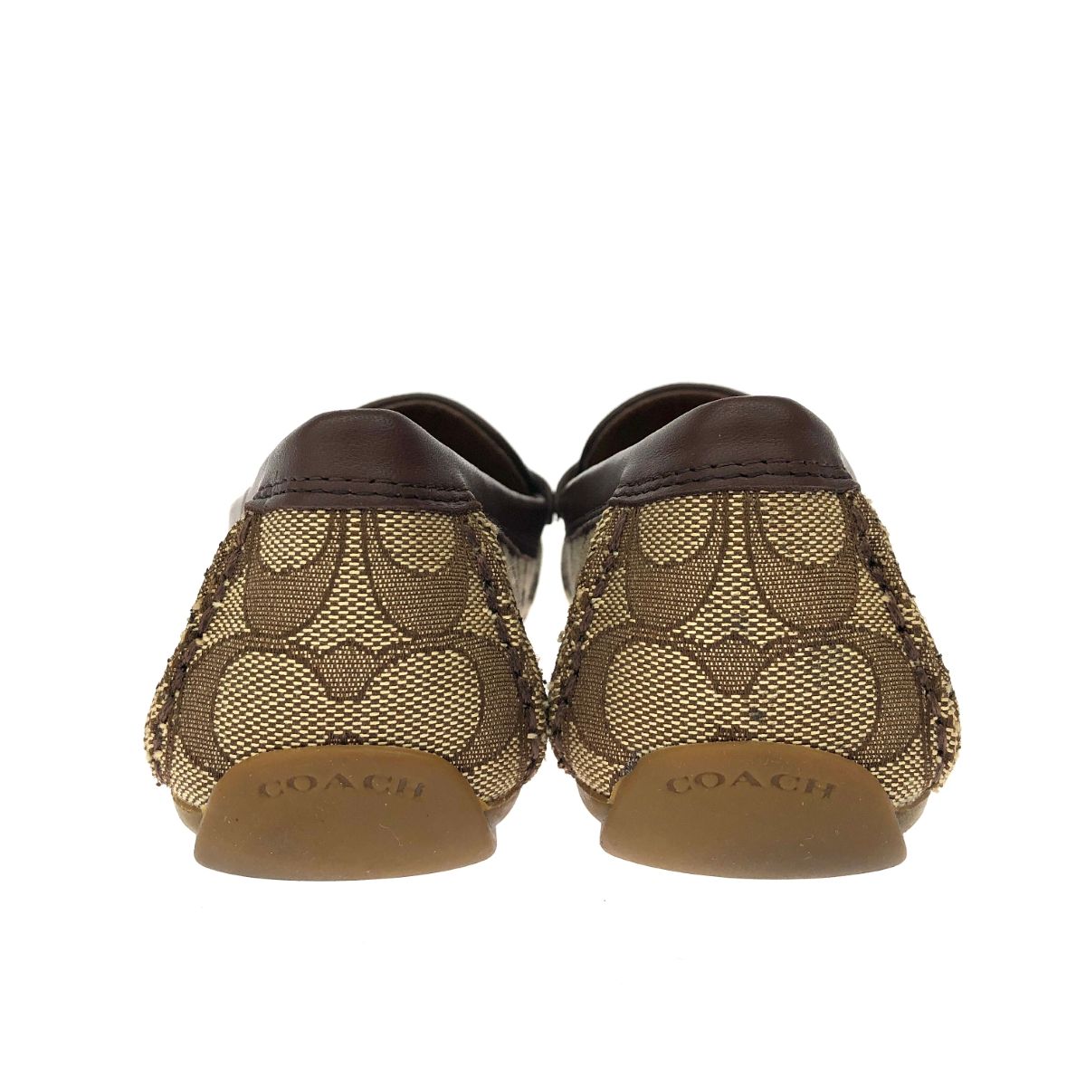  COACH コーチ ローファー 表記サイズ US 6.5 C シグネチャー プレート ベージュ レディース ローファー 革靴 靴