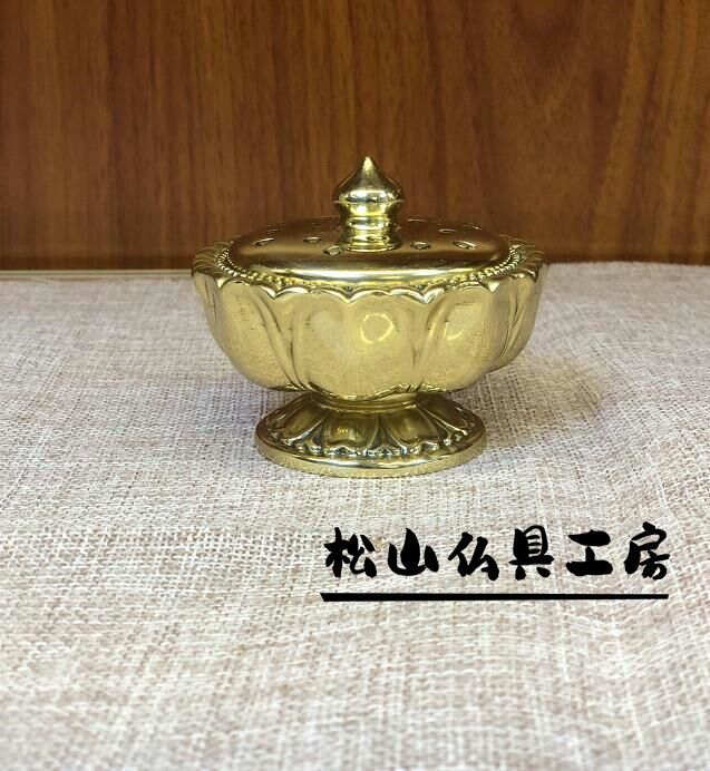 密教法具 蓮華型 お焼香 香合 香炉 仏具 仏教工芸品 真鍮製 - メルカリ