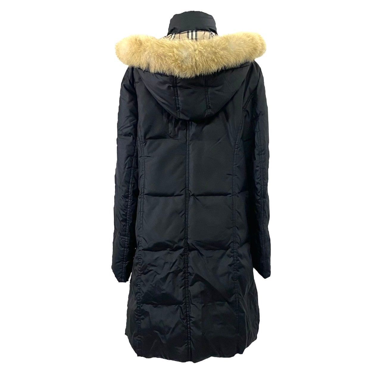 BURBERRY バーバリー　ダウンジャケット　コート　ファー　フード　ブラック Burberry ダウンジャケット 黒 ファー付き M 【公式通販】