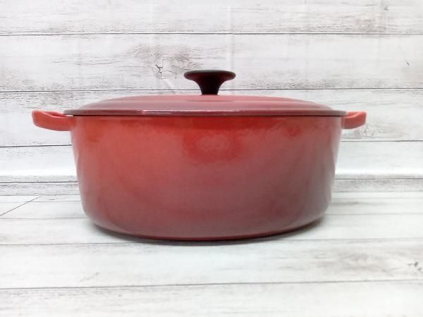 【未使用】ル・クルーゼ シグニチャーココット オーバル チェリーレッド 27cm ル・クルーゼ シグニチャー ココット・オーバル(チェリーレッド