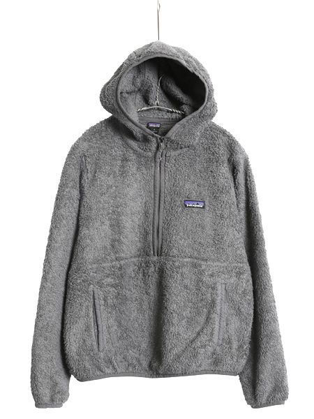 なクーポン配布中! パタゴニア ロスガトス フード プルオーバー レディース S 20年製 ハイ パイル フリース ジャケット ハーフジップ ハイネック パーカー 灰