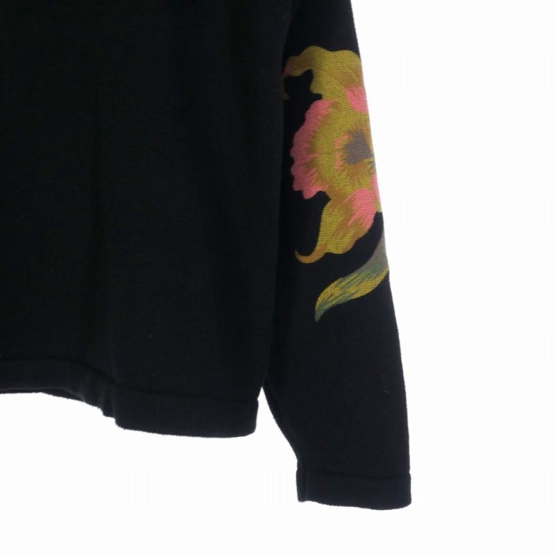 ステューシー STUSSY 袖花柄 ニット 黒 - メルカリ