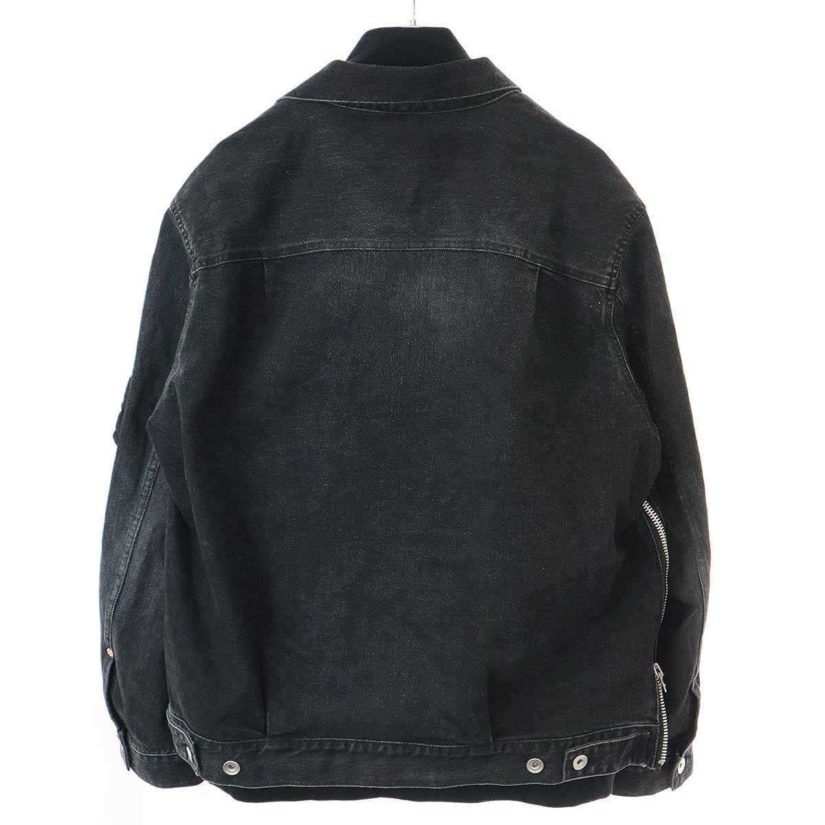sacai サカイ Denim x Nylon Twill Jacket ドッキングデニム