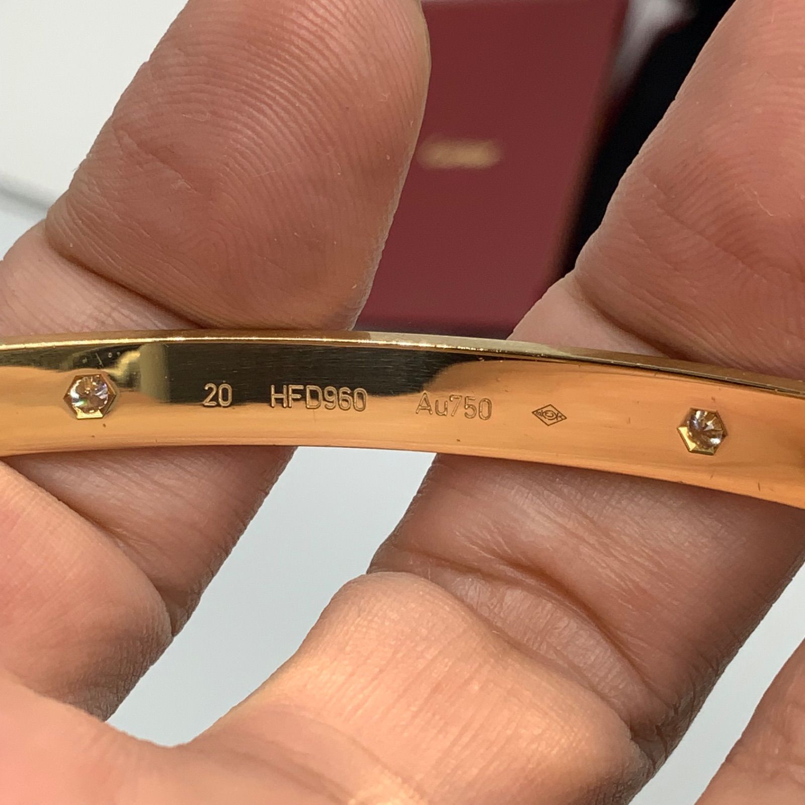 Cartier カルティエ ラブブレス ブレスレット 4Pダイヤ ハーフ