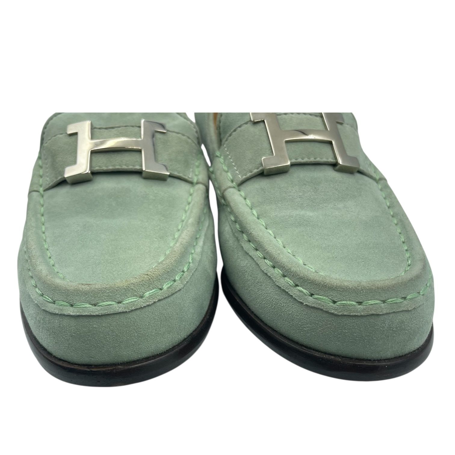 エルメス　ローファースエード素材 HERMES エルメス （HERMES） スエード タッセル ローファー