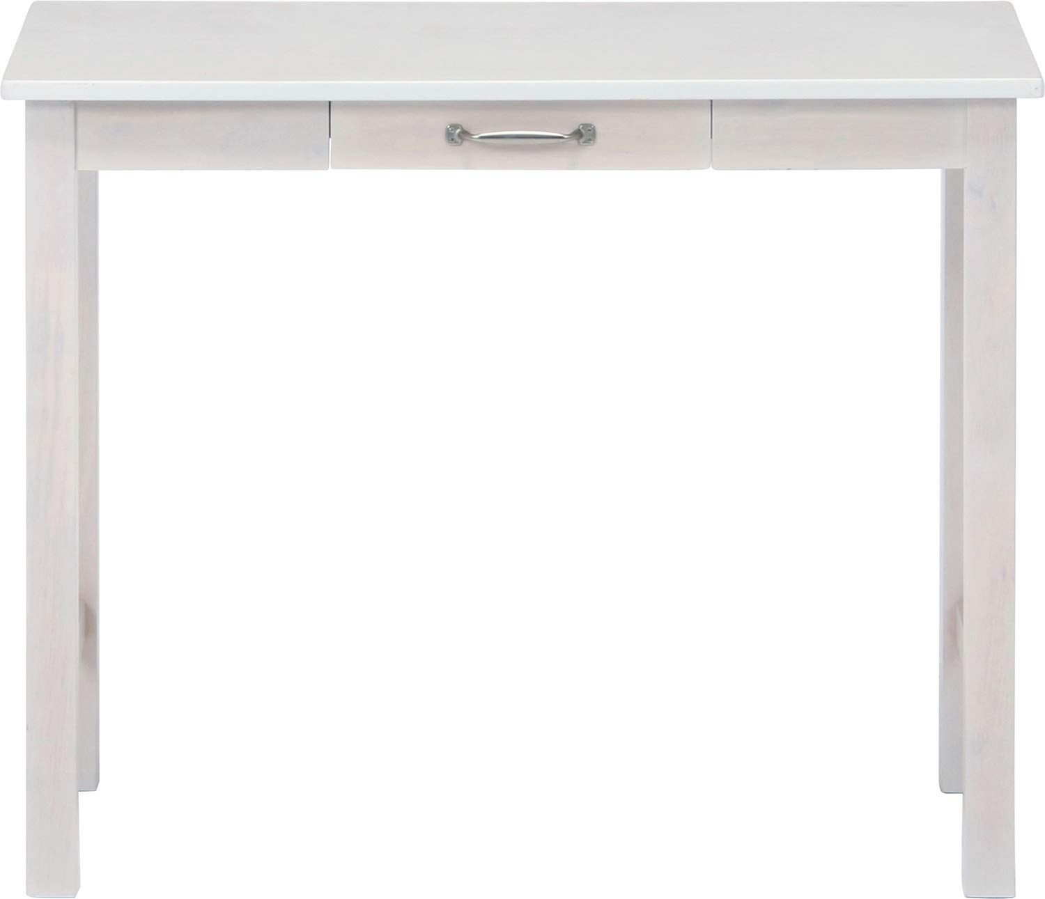 不二貿易 デスク 机 幅90×奥行45×高さ72cm ホワイトウォッシュ 木製 引出収納付き 組立商品 マンチェスター 10885 MARWIL-DEMENAGEMENTS_CH