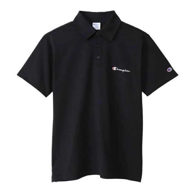 HANES ヘインズ SHORT SLEEVE POL ブラック XLサイズ C3-X361 90 | スポーツ スポーツウエア ウエア 服 衣類 トップス 半袖 ショートスリーブ シャツ ポロシャツ 綿 コットン 素材 カノコ素材 おしゃれ 