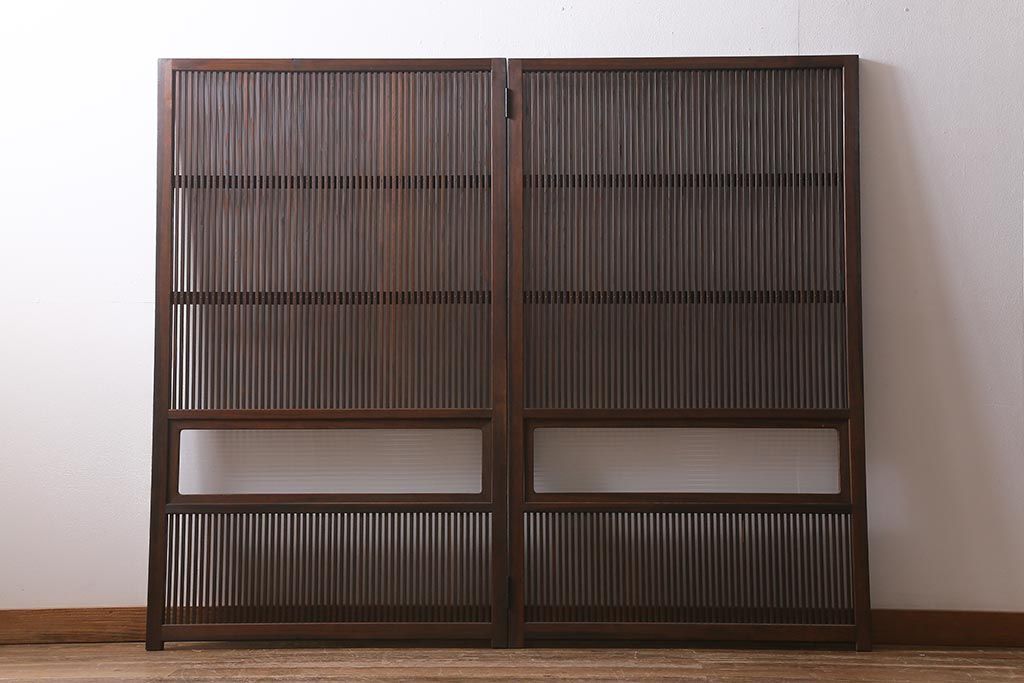 パーテーション モールガラス アンティーク 建具 R-041449 WWW_NOITHATQUANGTHANH_NET